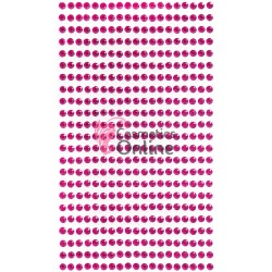 Strasuri din acril pentru make-up, par sau corp cu adeziv SGS016AA Pink Fuchsia de 3mm 1040 buc 